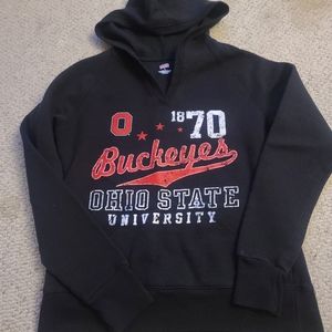 Womens Ohio State V-neck hoodie